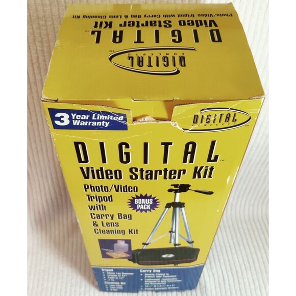 VIDEO/PHOTO TRIPOD & CAMERA Starter Kit Extends to 47" Folds to 17" -New in Box - Picture 3 of 9